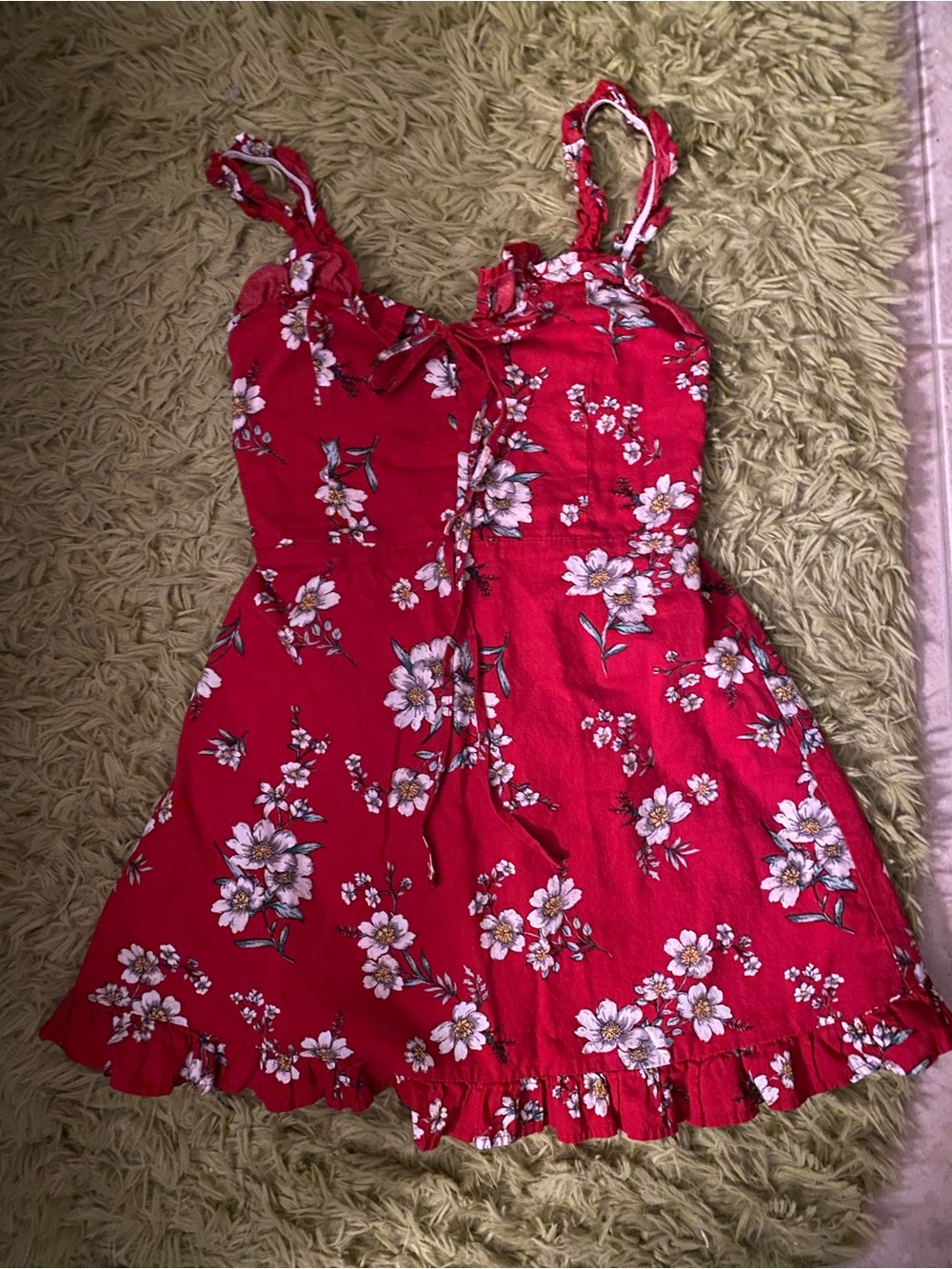 FAVLUX Red Floral Sundress